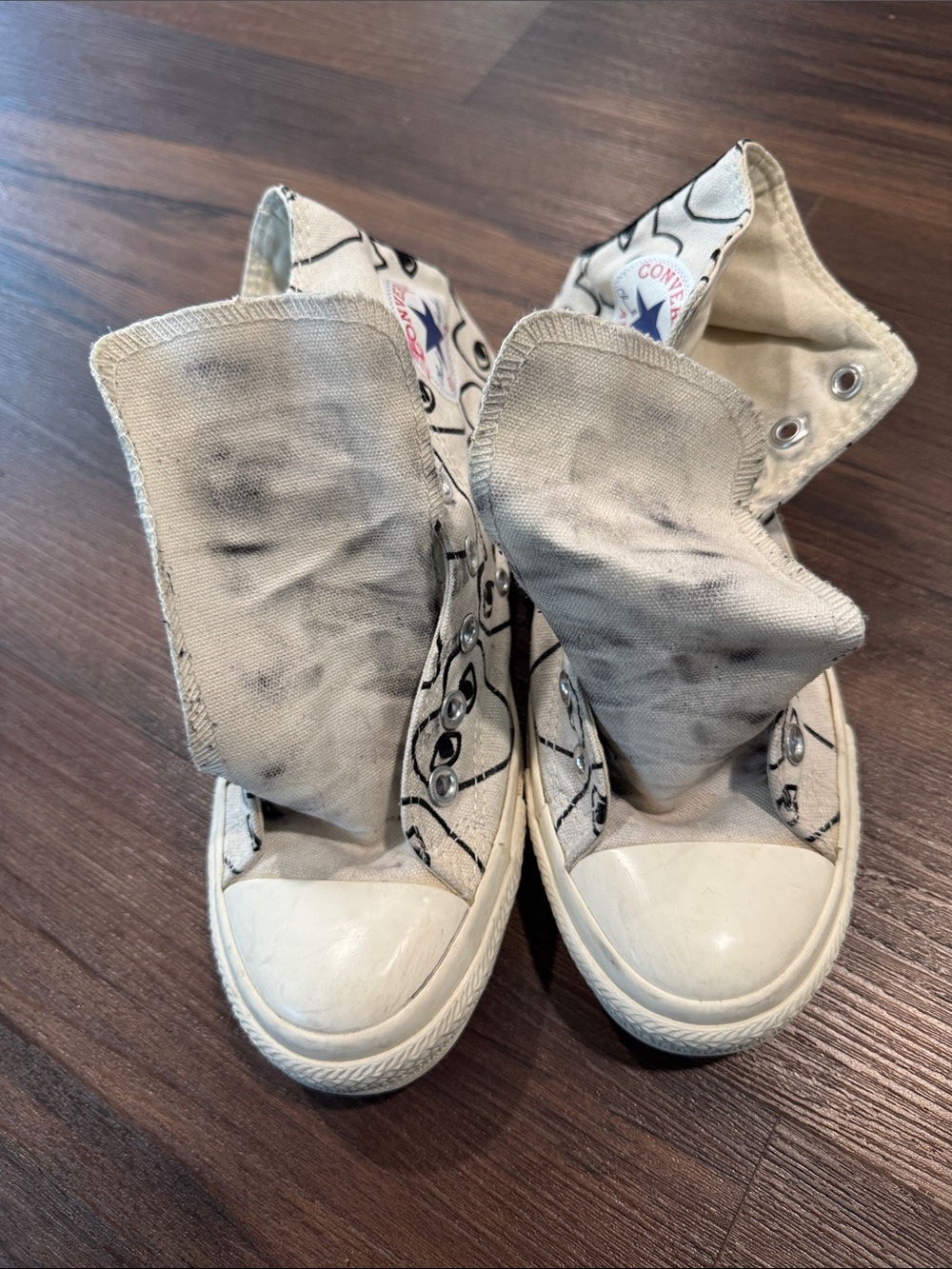 COMME des GARÇONS PLAY x Converse Chuck 70 Heart Print Sneakers Size 5.5 - Picture 13 of 13